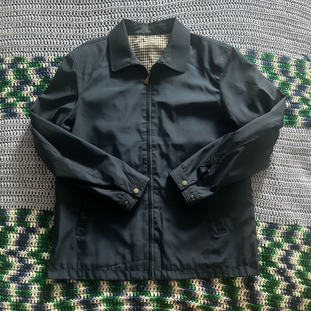 Men’s Navy Blue Zip-Up Jacket